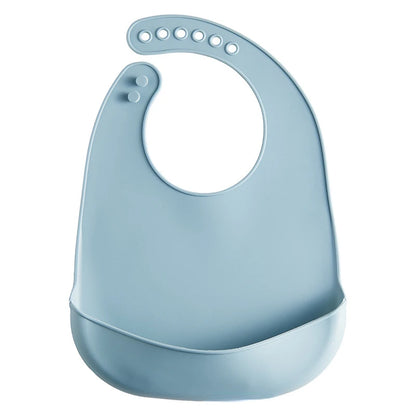 Baberos de silicona para bebés, babero impermeable para bebés, Color sólido, ajuste de 6 velocidades, bolsillo para Saliva, paños para eructar para niños, accesorios para recién nacidos