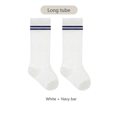 Calcetines de tubo largo para bebé, calcetines transpirables de verano para niños, medias de algodón suave para bebé, calcetines para bebés