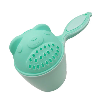 Taza de baño de oso de dibujos animados para bebé, taza de champú para ducha de niño recién nacido, cuchara de agua para ducha de bebé y niño, tazas de lavado de baño para 3 colores, 1 ud.