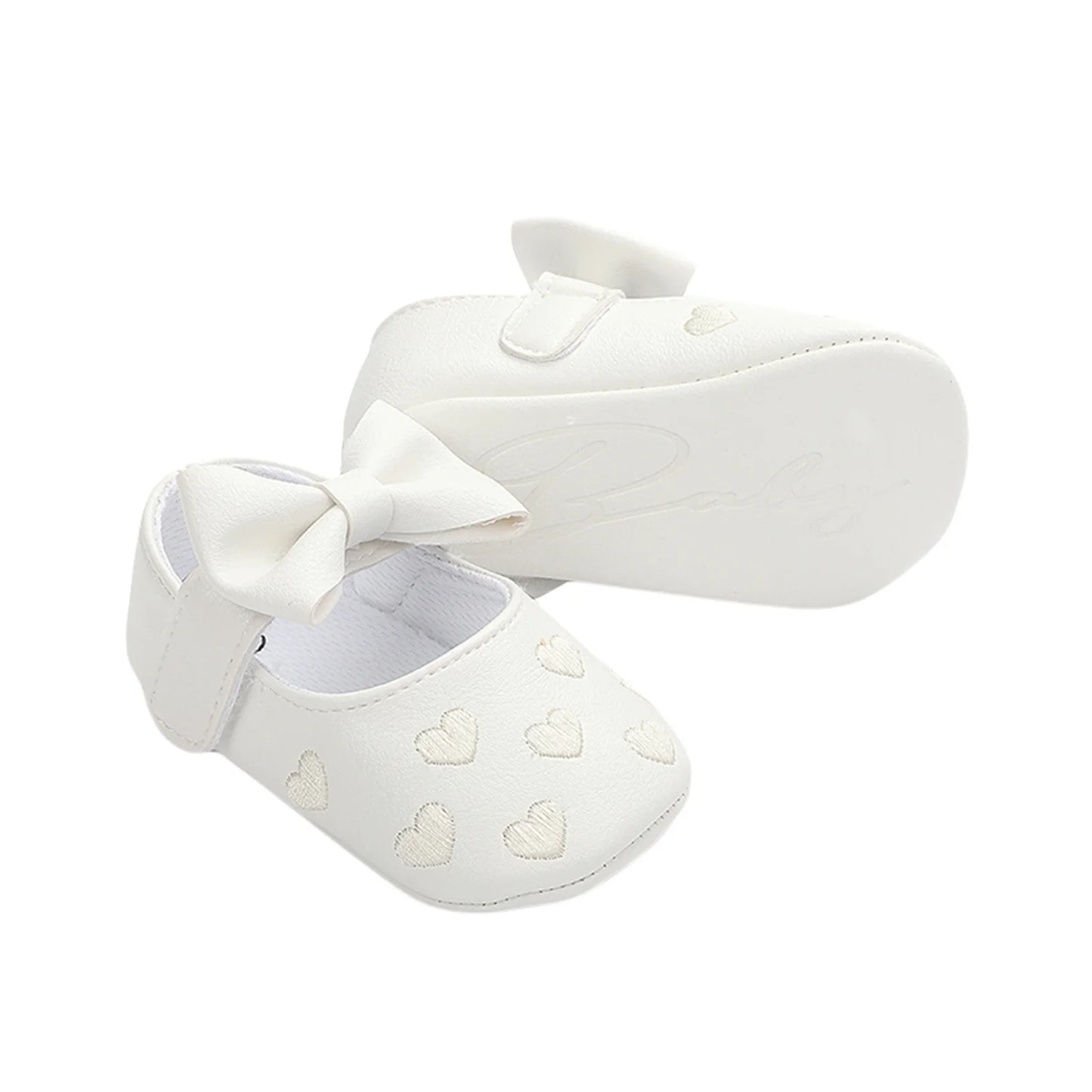 Pudcoco-zapatos planos de piel sintética para niñas, mocasines bonitos con decoración de lazo de corazón, suela suave, antideslizantes, de verano