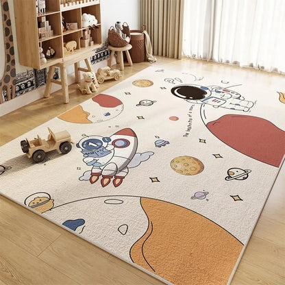 Alfombra de astronautas espaciales para sala de estar, decoración del hogar, sofá, mesa, alfombras de área grande, dormitorio, mesita de noche, alfombrilla para puerta de baño