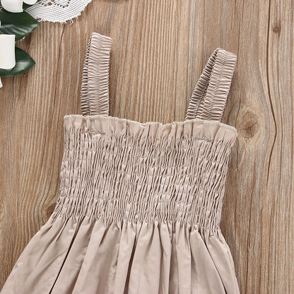 Pelele fruncido para bebé niña, ropa informal sin mangas para recién nacido con diadema, mono de verano, traje bonito para niño pequeño