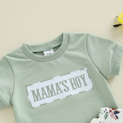 Lioraitiin, trajes de verano para niños pequeños, camisetas de manga corta con cuello redondo y Bordado de letras, pantalones cortos de cintura elástica, conjunto de ropa de 2 uds.