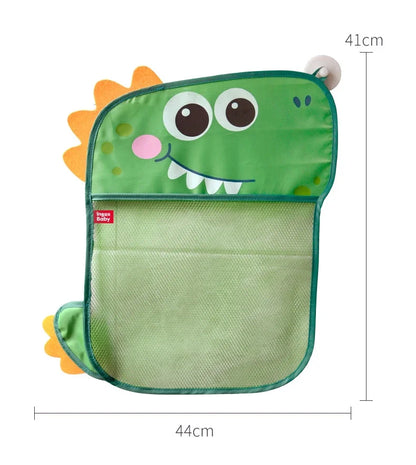 Organizador de juguetes de baño para bebé, Animal de dinosaurio, almacenamiento ordenado para niños, succión, baño, bañera, muñeca, bolsa colgante, cesta, bolsa de malla, juguetes acuáticos