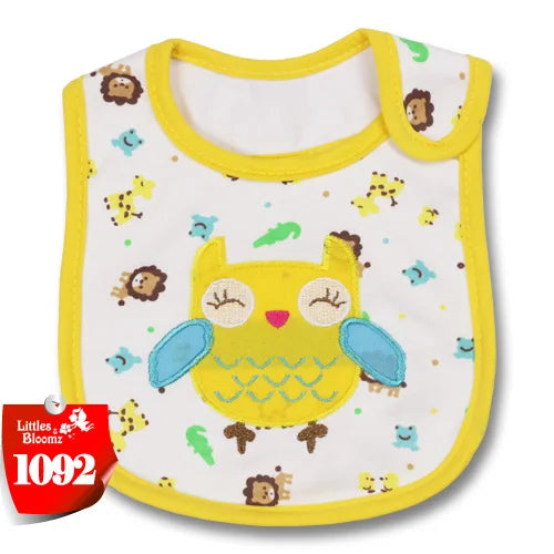 [Littles & Bloomz] Baberos de alimentación para bebé, niña y niño, delantal impermeable, toalla de dibujos animados, baberos para cena para niños pequeños, pañuelos, paños para eructar