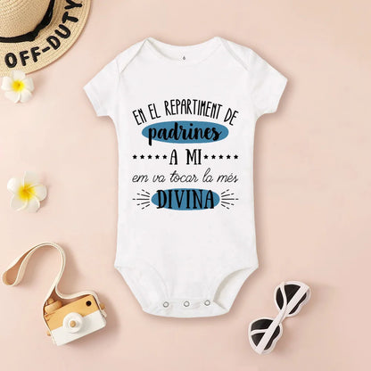 Be You Be My Godmother & Godfather-body con estampado para bebé, ropa de bautismo para Madrina Padrino, monos infantiles de verano
