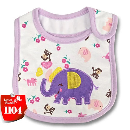 [Littles & Bloomz] Baberos de alimentación para bebé, niña y niño, delantal impermeable, toalla de dibujos animados, baberos para cena para niños pequeños, pañuelos, paños para eructar