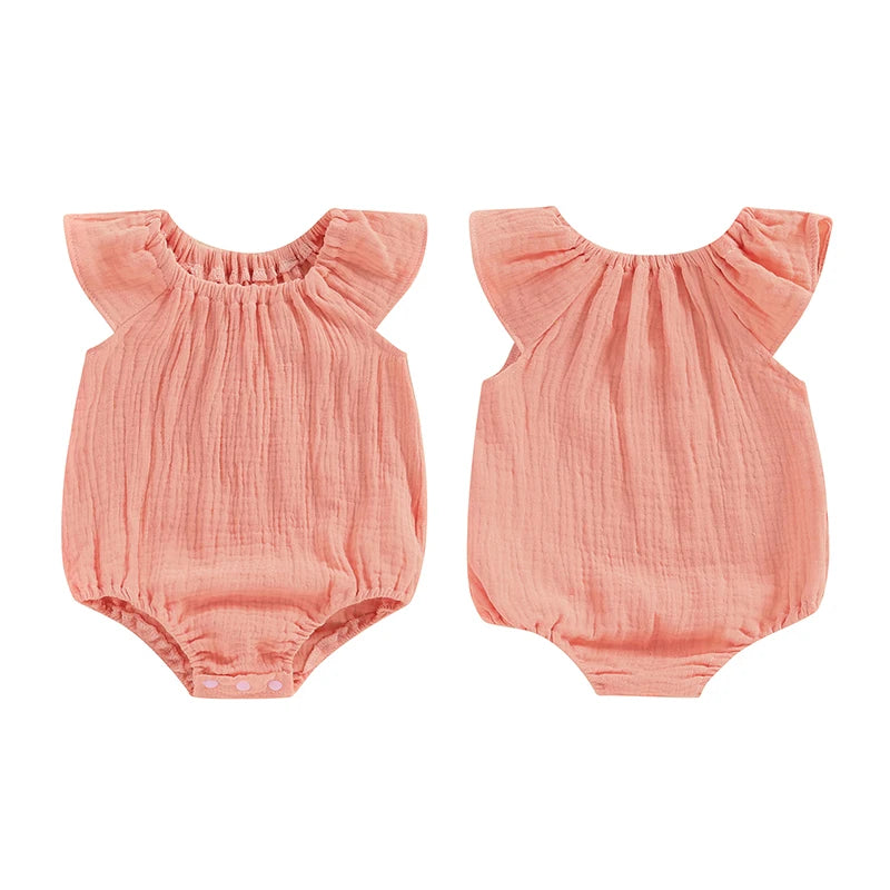 Pudcoco-Pelele de lino y algodón para niñas recién nacidas, sin mangas, con hombros descubiertos, sólido, ropa de verano, informal, de 0 a 24 meses
