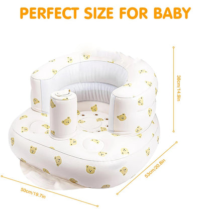 Asiento inflable para bebés de 3 a 36 meses, sofá para bebés con bomba de aire integrada, asiento Bumbo para aprender a sentarse, amamantar, acampar