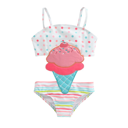 Kavkas 2025, traje de baño de verano para bebé, una pieza 1-8T, Animal de dibujos animados, bonito diseño de abeja, traje de baño elástico para niñas, ropa de playa para bebés