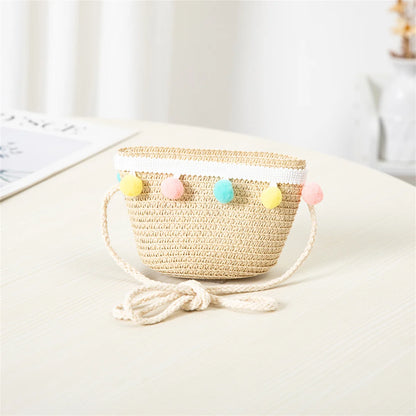 Niños Niñas moda de verano niños protector solar sombrero de paja bolsa para niñas sombrero fresco niña lindo transpirable BabyAccessories