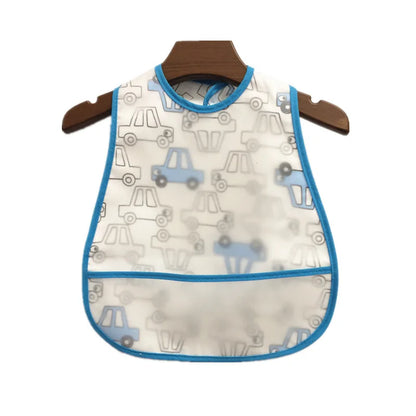 Baberos de alimentación para el almuerzo con bolsillo impermeable EVA con patrón de dibujos animados, Baberos ajustables para bebés, delantal bonito para niños, paños para eructar, novedad de 2023