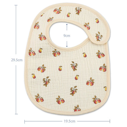Baberos de gasa de algodón para bebé recién nacido, paños impermeables para eructar, bufanda estampada, toalla de Saliva para niño pequeño, material de alimentación, 2 uds.