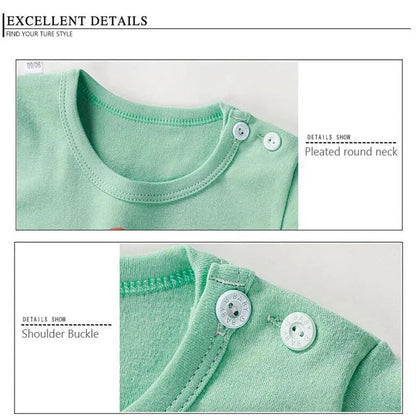 2 uds sudadera de algodón de cocodrilo de dibujos animados niños bebé jerseys de manga larga primavera otoño Top niñas camisetas ropa Casual
