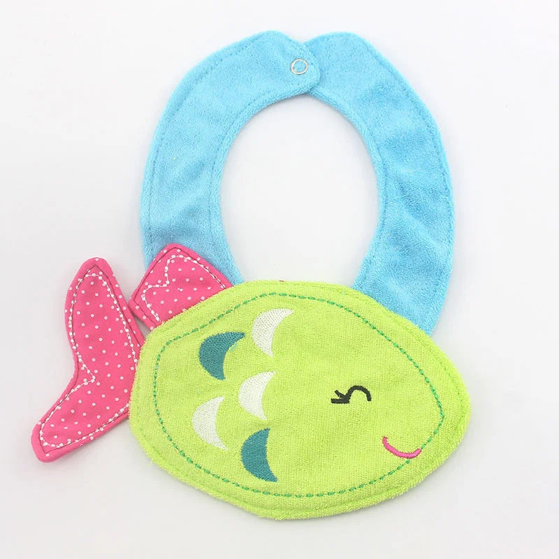 Baberos suaves para niñas, delantal para niños, accesorios para recién nacidos, artículos de material, cena de alimentación sólida, toalla de pato de Animal, niños pequeños