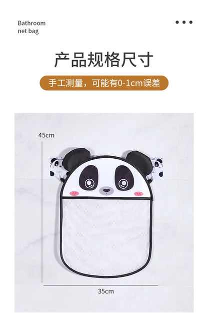 Cesta colgante de ducha de animales de dibujos animados, bolsa de malla bonita, organizador de almacenamiento para el baño, soporte para niños, bolsa de red para juguetes de agua para baño de bebé