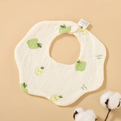 Babero de gasa de algodón para bebé, accesorios para bebés, delantal para bebé recién nacido, babero para alimentar, paños para eructar de muselina de 6 capas, toalla para Saliva para niños recién nacidos