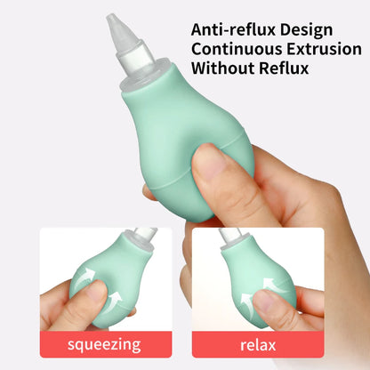 Aspirador Nasal de silicona Simple para bebé, limpiador con ventosa, lavado de nariz, limpiador de mocos de reflujo Anit