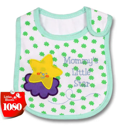 [Littles & Bloomz] Baberos de alimentación para bebé, niña y niño, delantal impermeable, toalla de dibujos animados, baberos para cena para niños pequeños, pañuelos, paños para eructar