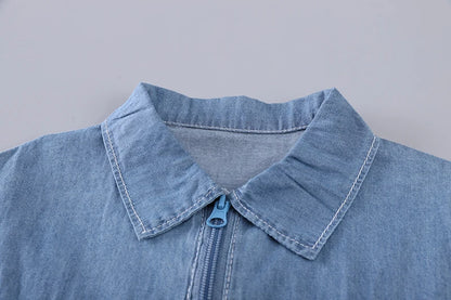Nuevos conjuntos de ropa vaquera de verano para niños, camiseta Lerrer de dibujos animados a la moda para niños, pantalones cortos, 2 uds., trajes informales para bebés