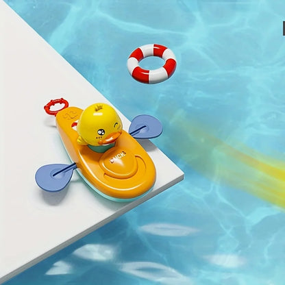 1 Pc pequeño pato amarillo Kayak juguete piscina baño juguete 1 Pc pequeño pato amarillo Kayak juguete piscina baño juguete
