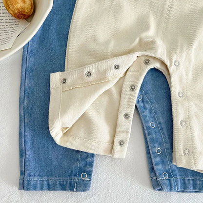 Traje de ropa para niños, conjunto de ropa para niñas pequeñas, camisa bordada de manga larga + mono vaquero, traje de ropa de otoño y primavera