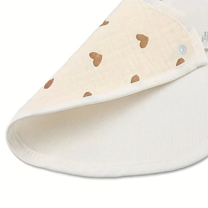 Baberos de gasa de algodón para bebé recién nacido, paños impermeables para eructar, bufanda estampada, toalla de Saliva para niño pequeño, material de alimentación, 2 uds.