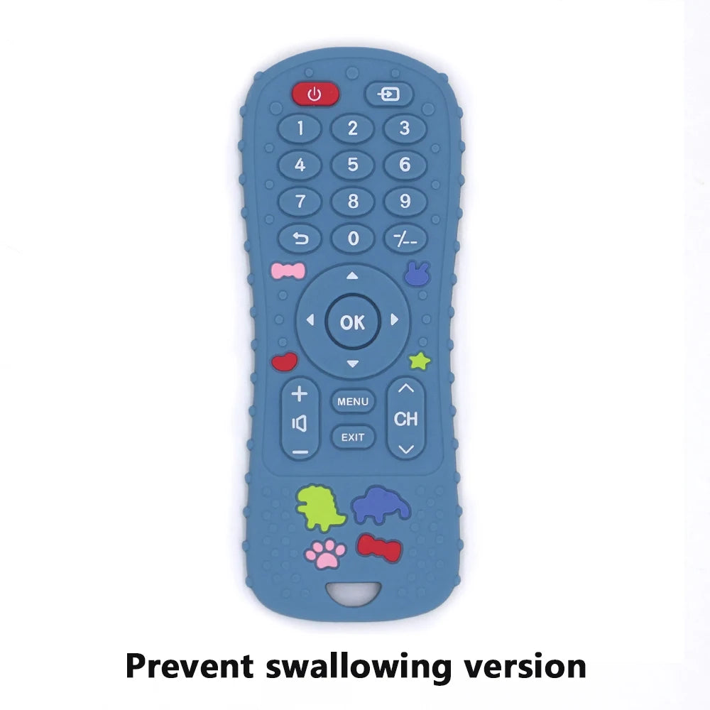 1 juguetes de silicona para bebés, juguete mordedor con forma de Control remoto de TV, sin BPA, juguete para masticar durante la dentición, accesorios sensoriales para bebés