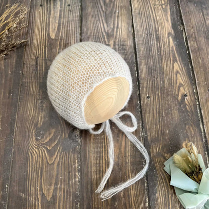 Accesorios de fotografía recién nacido elásticos Don & Judy, conjunto de envoltura con sombrero, Mohair tejido a mano suave, fondo para sesión de fotos de bebés, juegos de 2 uds.