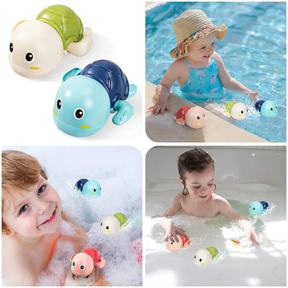 Juguetes de baño para bebé, bonito baño, tortuga, ballena, piscina, playa, cadena clásica, mecanismo de relojería, juguete de agua para niños, juguetes para jugar en el agua