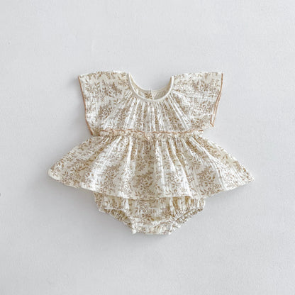 Pelele de verano para bebé, mono infantil, informal, Floral, Mangas de casquillo, 0 a 2 años
