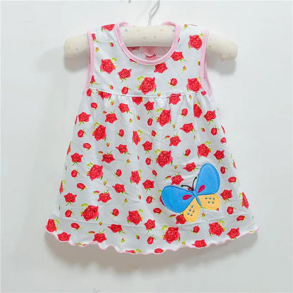 Vestido de algodón para bebé, ropa infantil de moda, estilo floral, Princesa, novedad de verano