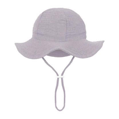 Sombreros de cubo con estampado Floral para bebé, gorros sólidos ajustables para niños y niñas, gorros con protección solar para exteriores, diademas para pesca en la playa