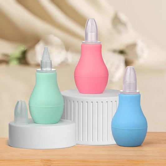 Aspirador Nasal de silicona Simple para bebé, limpiador con ventosa, lavado de nariz, limpiador de mocos de reflujo Anit
