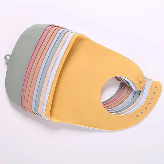 Baberos de silicona para comer para bebés, Baberos para bebés fáciles de limpiar, toalla babeante, Baberos impermeables de silicona para niños