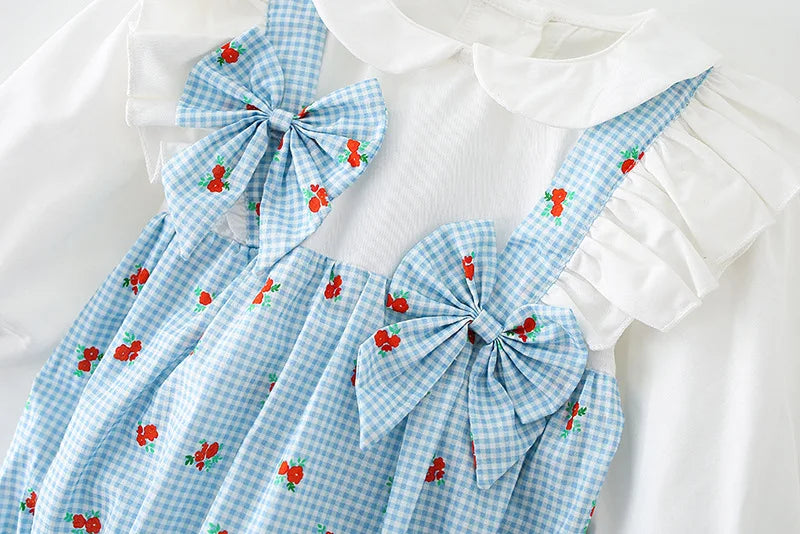 2024 Baby Girls Autumn Clothes Newborn Long Sleeve Bodysuit Toddler Plaid  Rompers Infant Clothing Children Cotton Cute Overalls