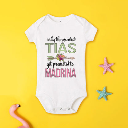 Tu será mi madrina, monos estampados para recién nacidos, ropa de bautismo para bebé, monos de manga corta para bebés pequeños