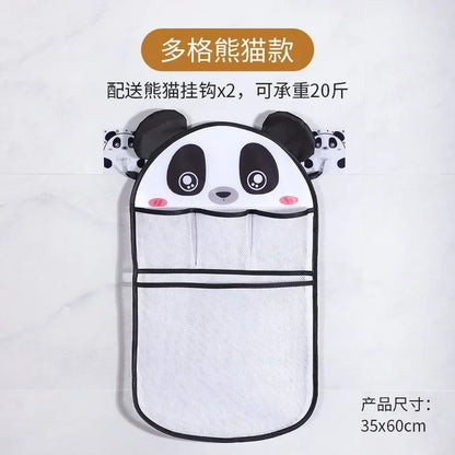 Cesta colgante de ducha de animales de dibujos animados, bolsa de malla bonita, organizador de almacenamiento para el baño, soporte para niños, bolsa de red para juguetes de agua para baño de bebé