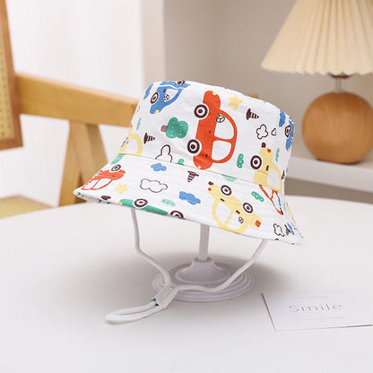 Sombrero de Sol de Panamá para bebé, gorra de pescador de dibujos animados para niño y niña, sombrero de cubo para bebé al aire libre, novedad de verano y otoño