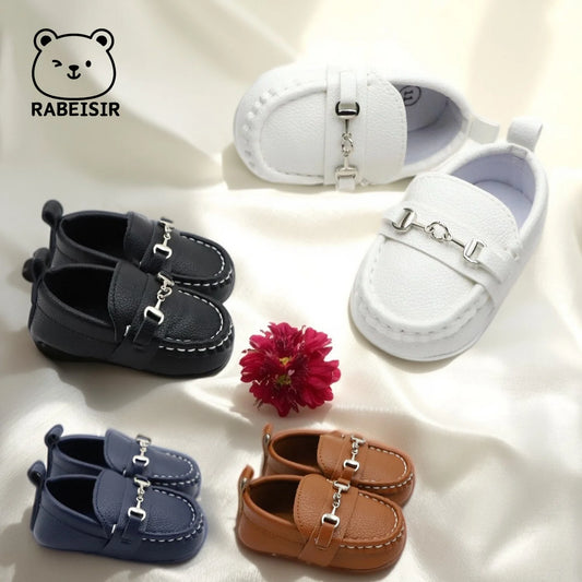 Zapatos mocasines informales sin cordones para bebés, zapatos planos antideslizantes ligeros y cómodos para caminar en interiores y exteriores, primavera