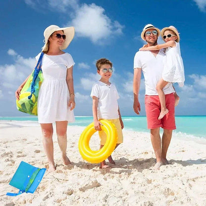 Bolsa de malla portátil con arena para niños, bolsas de almacenamiento de juguetes de baño para niños, bolsa de playa grande para toallas, bolsa de maquillaje cosmético para mujeres
