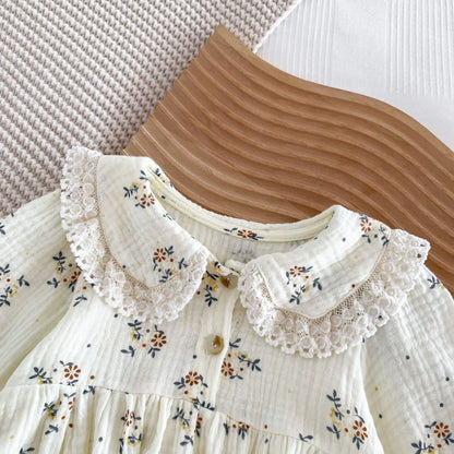 2025 primavera recién nacido bebé niñas mameluco + sombrero 2 uds solapa peleles florales niños moda ropa de bebé recién nacido niña mono