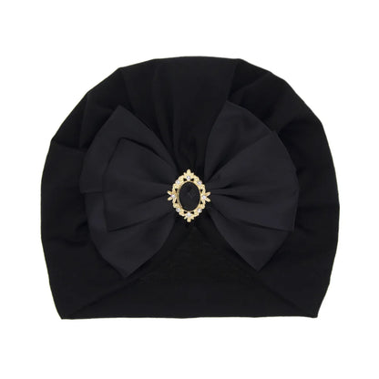 1 pieza, gorro estampado para bebé, gorro para niños, lazo para niñas recién nacidas, accesorios de fotografía de diamantes, gorro para primavera y otoño, accesorios infantiles