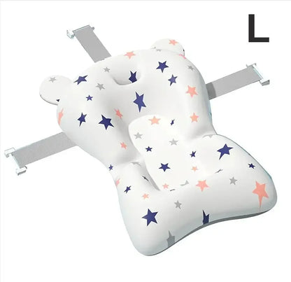 Cojín de ducha para bañera Ajustable, asiento de soporte para recién nacido, asiento de baño para bebé, almohadilla de agua flotante, almohadilla para bañera de bebé plegable portátil