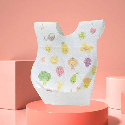 Babero desechable para bebé, servilleta para saliva, bolsa de comida para niños, sin lavado, impermeable, antisuciedad, artefacto para comer, portátil, súper suave