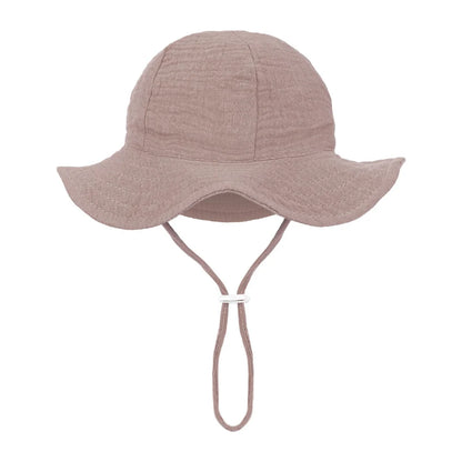 Sombreros de cubo de algodón para bebé, gorros con protección solar para exteriores para niños y niñas, sombrero panamá estampado, sombrero de pesca de playa Unisex para 3-12 meses
