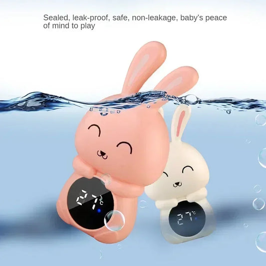 Medidor de temperatura de baño para bebé, medidor de temperatura de baño Digital flotante para agua, pantalla LED, probador de temperatura, dibujos animados de seguridad