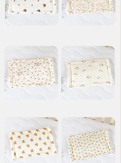 Almohadillas para recién nacido, almohada Universal de algodón transpirable, absorción del sudor, 0 a 6 meses