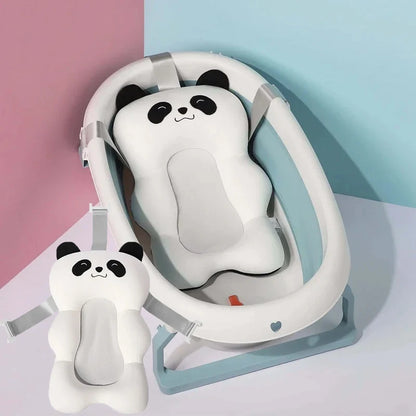 Cojín de ducha para bañera Ajustable, asiento de soporte para recién nacido, asiento de baño para bebé, almohadilla de agua flotante, almohadilla para bañera de bebé plegable portátil