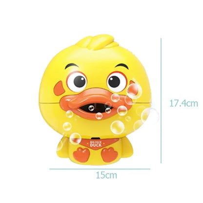 Juguete de baño de pato de burbujas para bebé, divertido fabricante de burbujas para baño para niños pequeños, piscina, bañera, máquina de jabón, juguetes de baño para niños